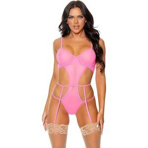 FORPLAY FEELS SO BRIGHT NEON‎ GARTERED TEDDY SMALL